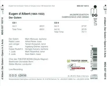 Beethoven Orchester Bonn, Stefan Blunier - Eugen D'Albert: Der Golem (2012) (Repost)