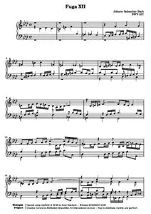 BachJS - Das Wohltemperierte Clavier I, Fuga XII