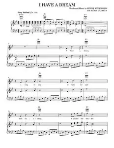 I Have A Dream - ABBA, Mamma Mia! Movie (Piano-Vocal-Guitar)