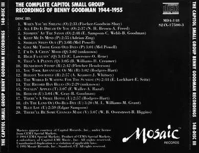 Benny Goodman - The Complete Capitol Small Group Recordings Of Benny Goodman 1944-1955 (1993) {4CD Mosaic MD4-148}