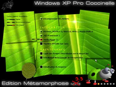 Windows XP Coccinelle Métamorphose 3.5