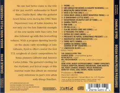 Charlie Byrd - Bossa Nova Pelos Passaros (1962) {Riverside RCD-9436-2, 20-bit K2 Edition rel 2002}