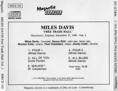 Miles Davis - Free Trade Hall Vol. 1 & Vol. 2 (1960) {2CD Magnetic MRCD 102/3}