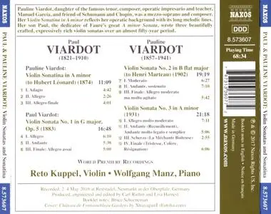 Reto Kuppel, Wolfgang Manz - Paul and Pauline Viardot: Violin Sonatas, Violin Sonatina (2017)