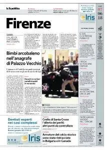 la Repubblica Firenze - 7 Giugno 2018