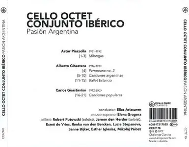 Elena Gragera, Elias Arizcuren, Cello Octet Conjunto Ibérico - Pasión Argentina: Piazzolla, Ginastera, Guastavino (2007)