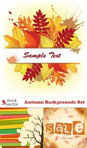 Vectors - Autumn Backgrounds Set
