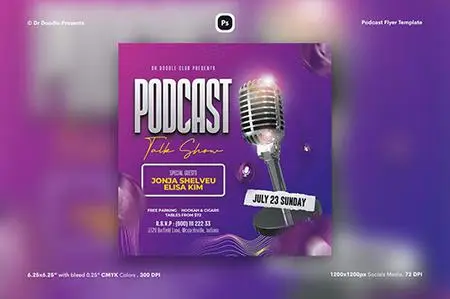 Podcast Flyer 2 PSD