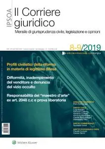 Il Corriere Giuridico - Agosto-Settembre 2019