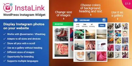 CodeCanyon - InstaLink v2.1.3 - Instagram Widget - WordPress Plugin for Instagram - 11170758
