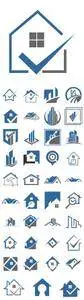 Vector House Real Estate Residential Building Logos