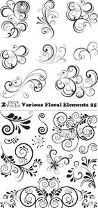 Vectors - Various Floral Elements 25