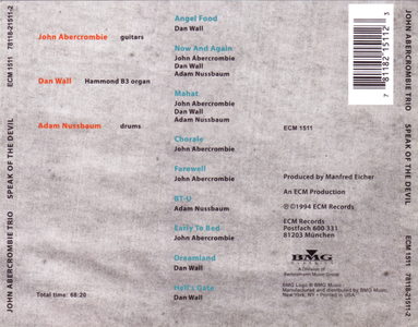 John Abercrombie Trio - Speak Of The Devil (1994) {ECM 1511}