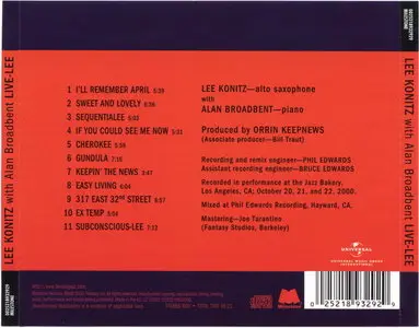 Lee Konitz - Live-Lee (2003)