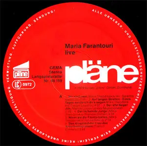Maria Farantouri - Live (pläne 88 159) (GER 1979) (Vinyl 24-96 & 16-44.1)