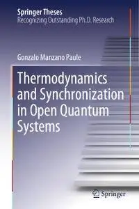 Thermodynamics and Synchronization in Open Quantum Systems