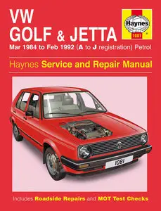 Volkswagen Golf and Jetta ('84 to '92) Service and Repair Manual (Haynes Service and Repair Manuals) by Ian Coomber (Repost)