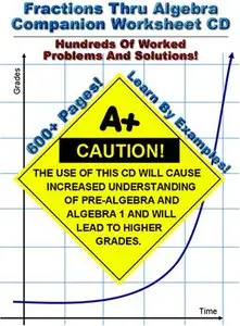 Math Tutor - Fractions Thru Algebra Companion Worksheet