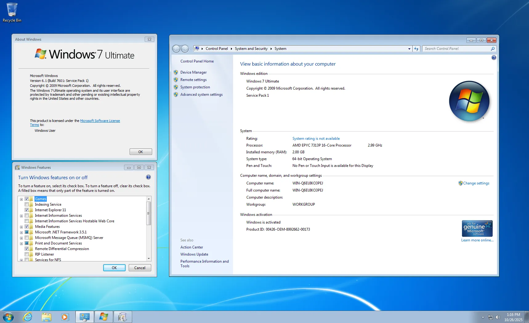 Windows 7 Ultimate SP1 Multilingual (x64) Preactivated October 2025