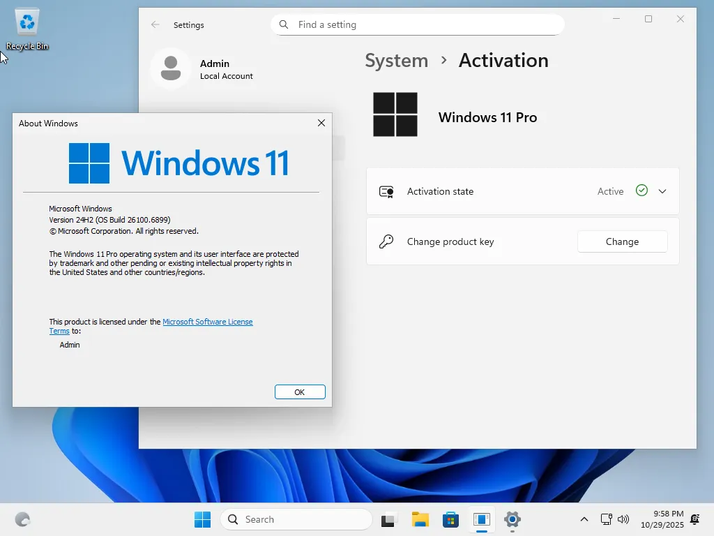 tiny11 Core 24H2 Build 26100.6899 Multilingual Preactivated