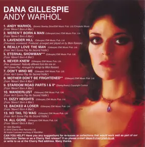 Dana Gillespie - Andy Warhol (1994) Reissue 2010