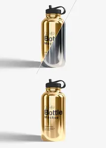 Stainless Steel Glossy Bottle Mockup 1639670409