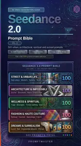 Seedance 2.0 Prompt Bible Vol. 3: 500 Cinematic AI Video Prompts