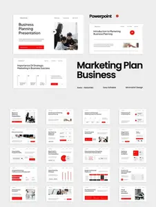 White Red Creative Marketing Plan Business DHIP 97N2SY4