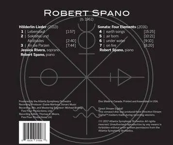 Robert Spano & Jessica Rivera - Robert Spano: Hölderlin-Lieder & Piano Sonata "Four Elements" (2017)