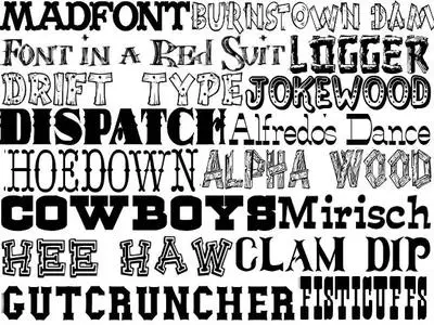 90 fonts - Fancy Western