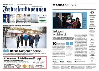Fædrelandsvennen – 02. mars 2020