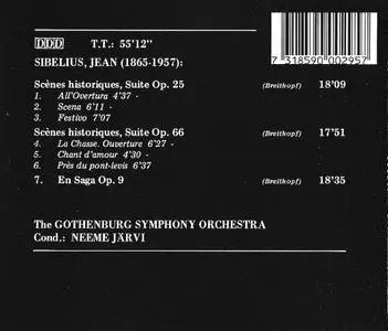 Gothenburg Symphony Orchestra, Neeme Järvi - Sibelius: Historical Scenes, En Saga (1986)