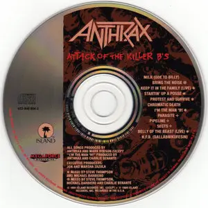Anthrax - Attack of the Killer B's (1989) [REPOST/new rip & scans]