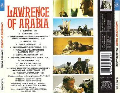 The Philharmonia Orchestra, Tony Bremner - Maurice Jarre: Lawrence Of Arabia (1962) Re-recorded 1989, Remastered 1993
