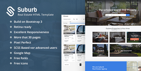 ThemeForest - Suburb v1.3 - Real Estate HTML Template - 14339624