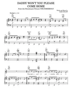 Daddy Won't You Please Come Home - Arthur Johnston with lyrics by Sam Coslow (Piano-Vocal-Guitar)
