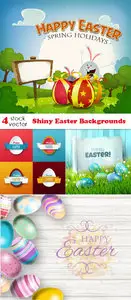 Vectors - Shiny Easter Backgrounds
