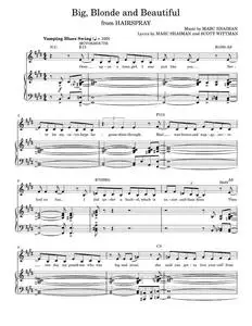 Big, Blonde And Beautiful - Marc Shaiman and Scott Wittman (Piano Vocal)