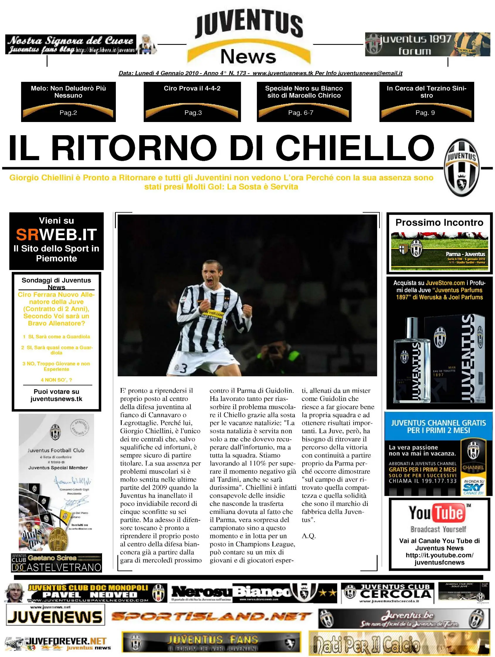 Juventus News 04.01.2010