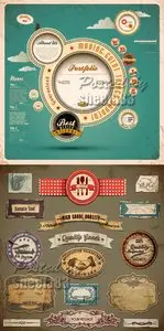 Vintage Style Design Elements Vector