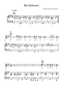 Mrs. Robinson - Paul Simon, Simon & Garfunkel (Piano-Vocal-Guitar (Piano Accompaniment))