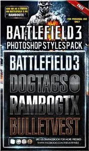 Battlefield 3 Photoshop Styles