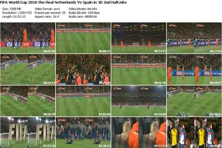 FIFA World Cup 2010 The Final : Netherlands Vs Spain in 3D