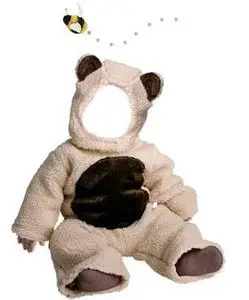 Template Teddy Bear and Bee for Photoshop