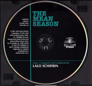 Lalo Schifrin - The Mean Season: Original MGM Motion Picture Soundtrack (1985) Intrada Special Limited Edition 2010 [Re-Up]