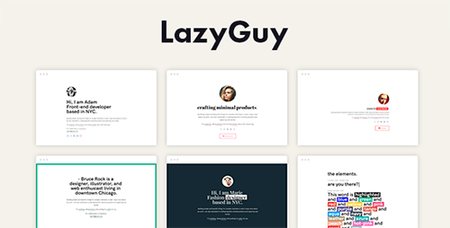 ThemeForest - LazyGuy v1.0 - Personal Landing Page Template for Everyone - 19779433