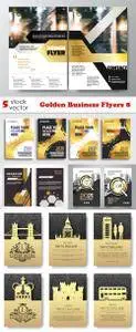 Vectors - Golden Business Flyers 8