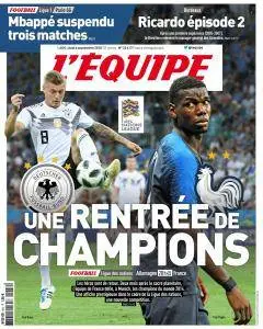 L'equipe du Jeudi 6 Septembre 2018