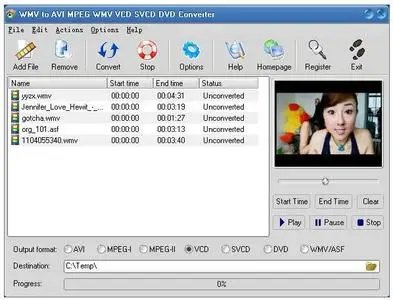 Wit.Cobber WMV to AVI MPEG VCD SVCD DVD Converter 4.2