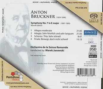 Bruckner - Symphony No. 7 in E major - Janowski, Suisse Romande (2011) [Hybrid-SACD // EAC Rip]
